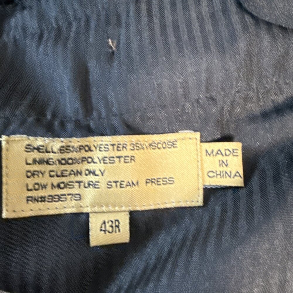 Luca Rossi Italia Mens Brown Pinstripe Suit Dress Pants 42W x 29L‎ - Picture 7 of 11